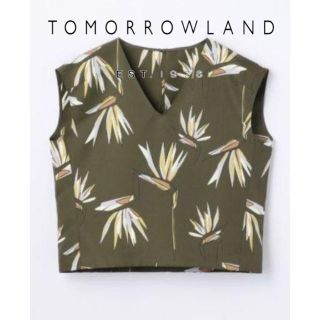 トゥモローランド(TOMORROWLAND)のTOMORROWLAND ストレリチアプリントフレンチスリーブプルオーバー(カットソー(半袖/袖なし))