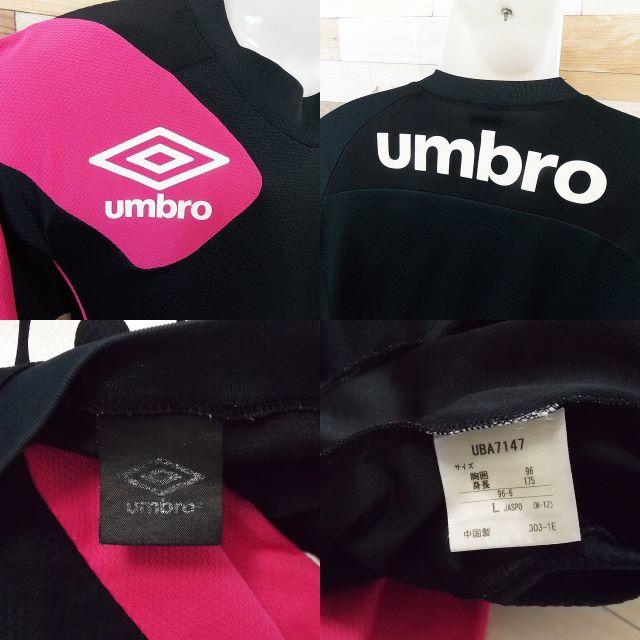 UMBRO(アンブロ)の【UMBRO】 美品 アンブロ 七分丈シャツ ブラック/ピンク スポーツウェア メンズのトップス(Tシャツ/カットソー(七分/長袖))の商品写真