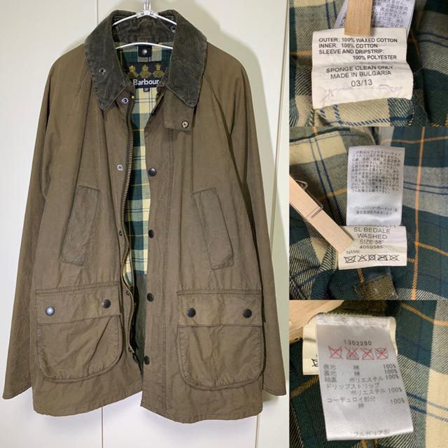 Barbour(バーブァー)のBarbour WASHED BEDALE SL 38 バブアー メンズのジャケット/アウター(ミリタリージャケット)の商品写真