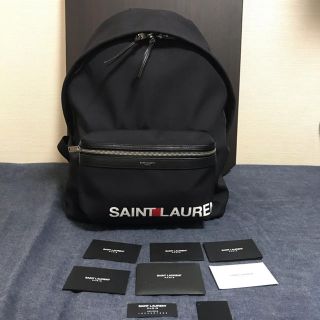 サンローラン(Saint Laurent)の文化G様専用美品SAINT LAURENT シティ ロゴプリント リュック(バッグパック/リュック)