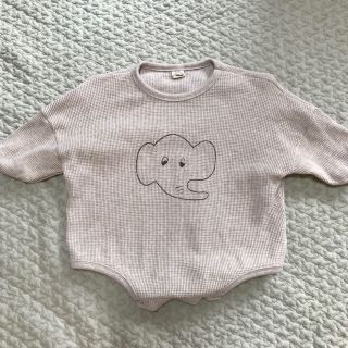 ベビーギャップ(babyGAP)の【riririn様】美品 サーマルロンパース オートミール 70cm(ロンパース)