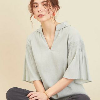 ビューティアンドユースユナイテッドアローズ(BEAUTY&YOUTH UNITED ARROWS)のコットンヨウリュウスキッパーブラウス＊ユナイテッドアローズ(シャツ/ブラウス(半袖/袖なし))