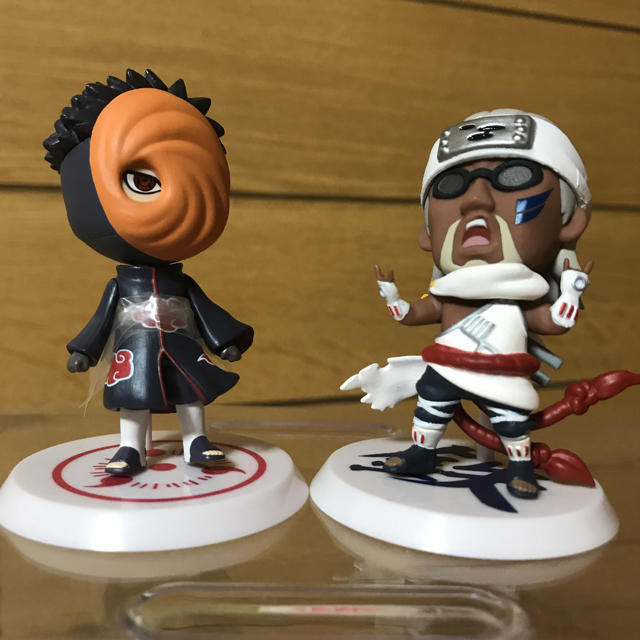 ☆ナルト一番くじ☆ NARUTO D賞・F賞 ちびきゅんキャラ 台座セット