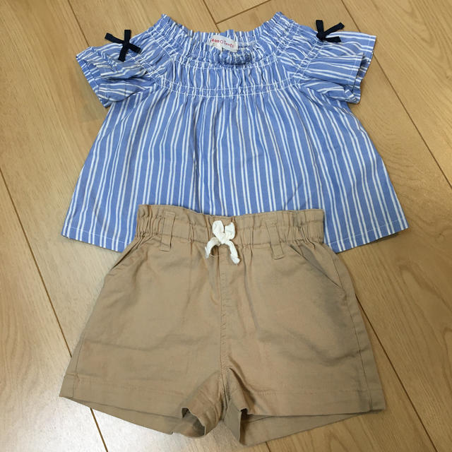 petit main(プティマイン)の80cm トップス　90cm パンツ キッズ/ベビー/マタニティのベビー服(~85cm)(シャツ/カットソー)の商品写真