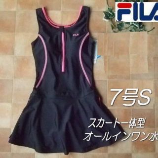 フィラ(FILA)の◆FILAフィラ・オールインワン・フィットネスワンピース水着・7号S・黒ピンク(水着)