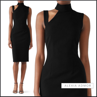 ビーシービージーマックスアズリア(BCBGMAXAZRIA)の◆ALEXIA ADMOR◆ カットアウトモックネックドレス(ひざ丈ワンピース)