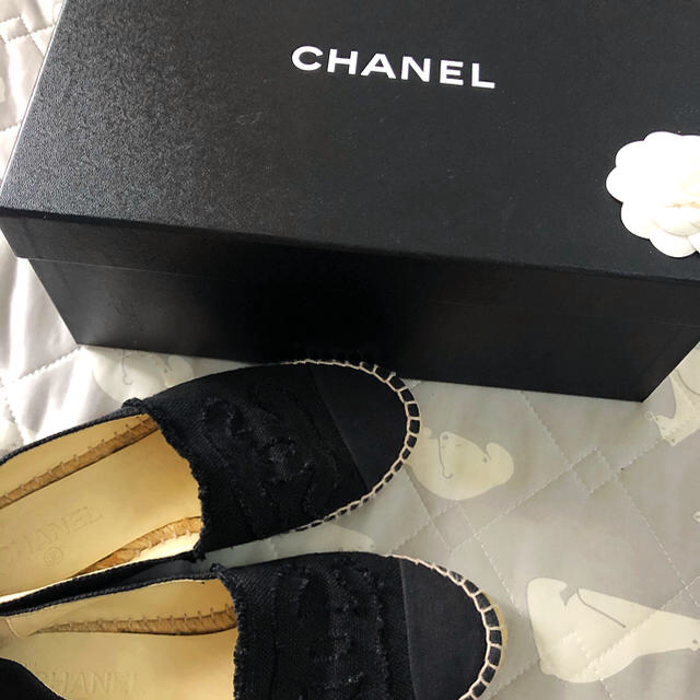 CHANEL エスパドリーユ ブラック 39