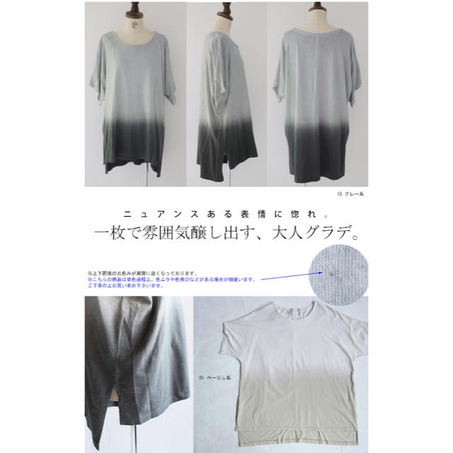 antiqua(アンティカ)の＊antiqua アンティカ＊ ムラ染めTシャツ レディースのトップス(Tシャツ(半袖/袖なし))の商品写真