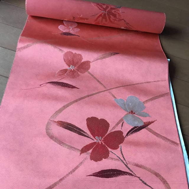 新品 未仕立て 未使用品 正絹 女物 着物 反物 名古屋帯 9寸 憧れの