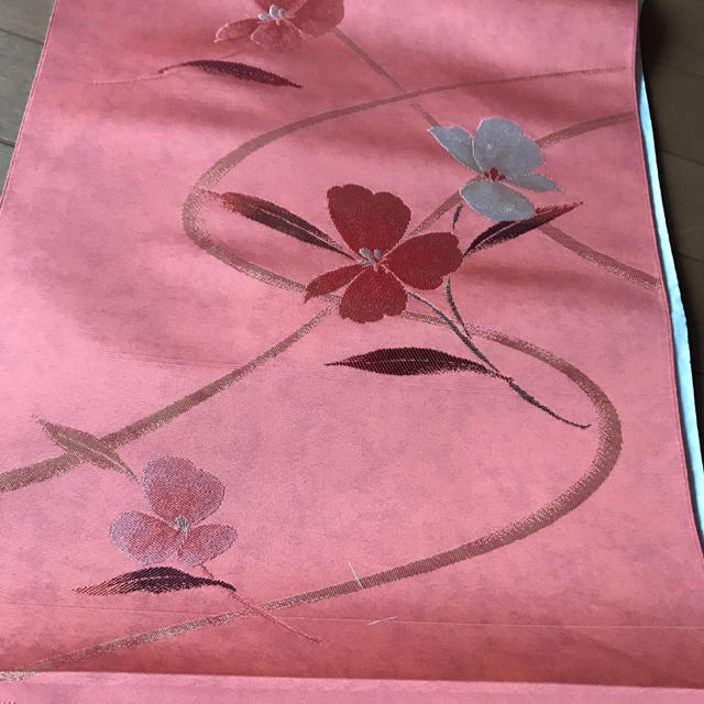 新品 未仕立て 未使用品 正絹 女物 着物 反物 名古屋帯 9寸 憧れの