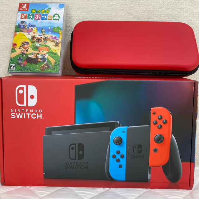 【保付】任天堂Switch 本体ネオンカラーどうぶつの森ソフト