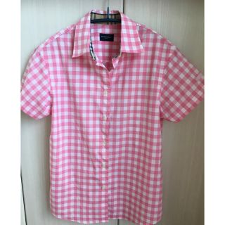 バーバリー(BURBERRY)のBURBERRY  GOLF  ギンガムチェックシャツ　S(シャツ/ブラウス(半袖/袖なし))