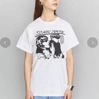 ビューティアンドユースユナイテッドアローズ(BEAUTY&YOUTH UNITED ARROWS)の値下！＜KUNG FU＞SONIC YOUTH Tシャツ/ホワイト(Tシャツ/カットソー(半袖/袖なし))