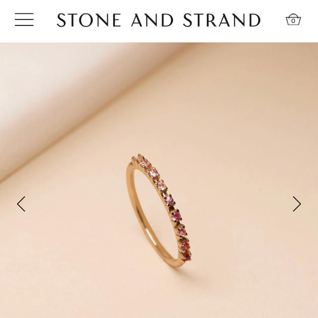 AHKAH(アーカー)のSTONE AND STRAND グラデーションサファイアリング レディースのアクセサリー(リング(指輪))の商品写真