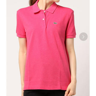 ラコステ(LACOSTE)のLACOSTE♦︎ラコステ♦︎定番ワンポイント半袖ポロシャツ(ピンク)(ポロシャツ)