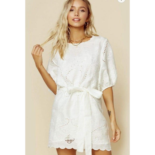 spell LALA linen shift dress