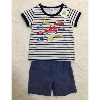 マザウェイズ(motherways)の新品 タグつき☆マザウェイズ☆ベビー セットアップ☆76 ミキハウス ファミリア(Ｔシャツ)