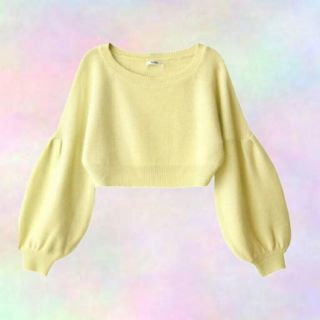 グレイル(GRL)の【美品♡】イエローショートニット(ニット/セーター)