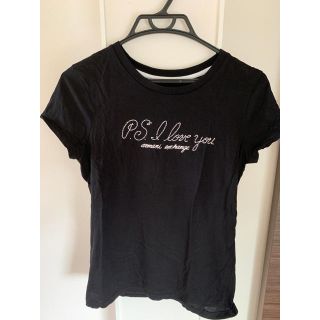 アルマーニエクスチェンジ(ARMANI EXCHANGE)のアルマーニ　エクスチェンジ　ロゴTシャツ　ブラック　S(Tシャツ(半袖/袖なし))