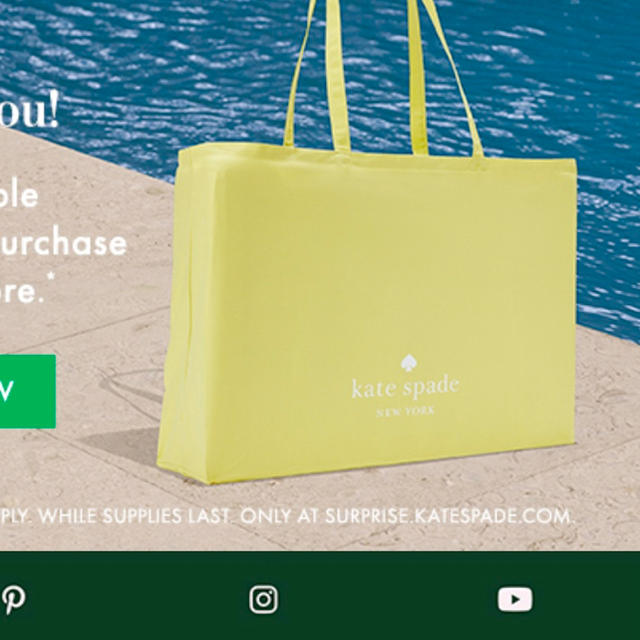 kate spade new york(ケイトスペードニューヨーク)の【新品未使用】01  ケイトスペード   エコバッグ　トートバッグ　イエロー レディースのバッグ(エコバッグ)の商品写真