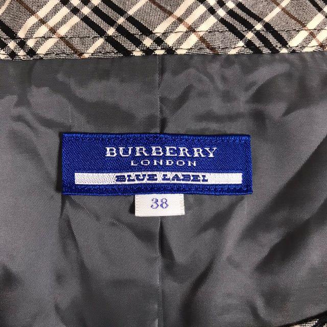 BURBERRY BLUE LABEL(バーバリーブルーレーベル)のバーバリー ワンピース タータンチェック モノクロ 前開き カーディガン レディースのワンピース(ひざ丈ワンピース)の商品写真