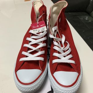 コンバース(CONVERSE)のコンバース　可愛い赤色スニーカー　7月末迄の出品！(スニーカー)