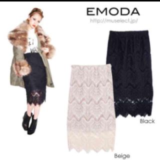 エモダ(EMODA)のEMODA♡レーススカート(ひざ丈スカート)