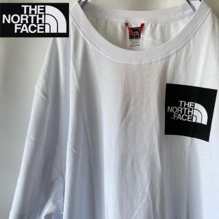 ザノースフェイス(THE NORTH FACE)の新品 ノースフェイス Tシャツ 白 黒ロゴ XXL(Tシャツ/カットソー(半袖/袖なし))