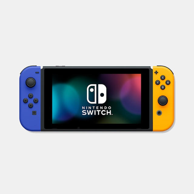 Nintendo Switch(ニンテンドースイッチ)のNintendo Switch Joy-Con(L)ブルー/(R)ネオンオレンジ エンタメ/ホビーのゲームソフト/ゲーム機本体(家庭用ゲーム機本体)の商品写真