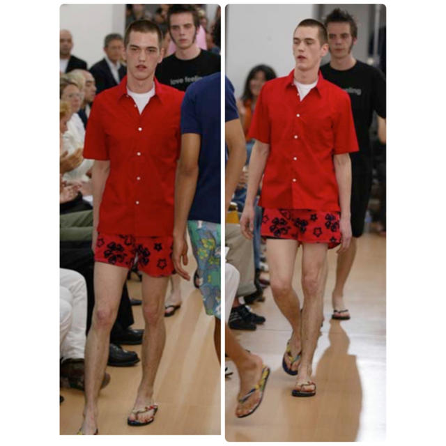 ジュンヤ・ワタナベ COMME des GARÇONS MAN 花柄ハーフパンツ ≪超目玉