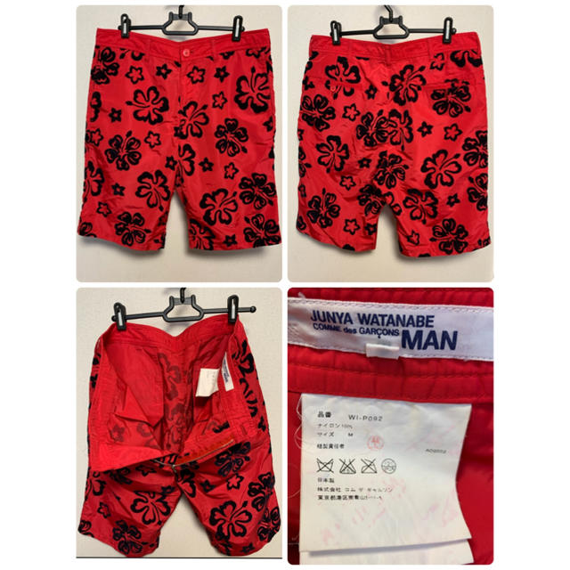 ジュンヤ・ワタナベ COMME des GARÇONS MAN 花柄ハーフパンツ ジュンヤ・ワタナベ COMME des GARÇONS MAN 花柄ハーフパンツ