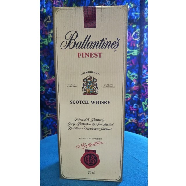 希少レトロレア、Ballantines FINESTスコッチウイスキー瓶ボトル箱