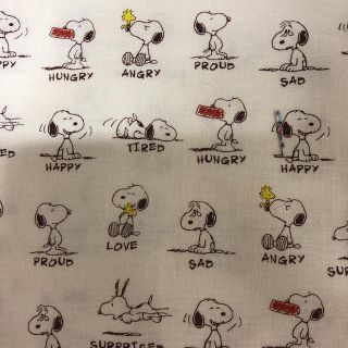 スヌーピー(SNOOPY)のスヌーピー   生地　105cm×35cm(生地/糸)