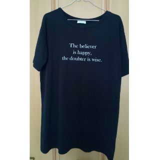 アースミュージックアンドエコロジー(earth music & ecology)のearthmusicecology黒Tシャツ  FREEサイズ(Tシャツ(半袖/袖なし))