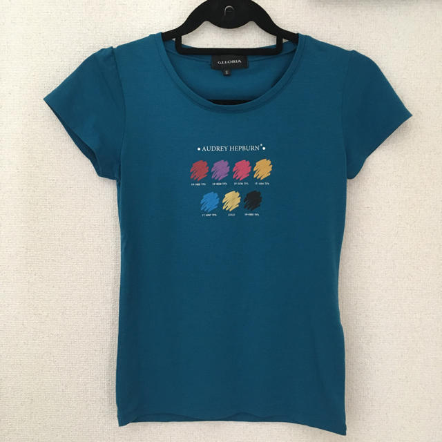 ターコイズブルーのTシャツ レディースのトップス(Tシャツ(半袖/袖なし))の商品写真