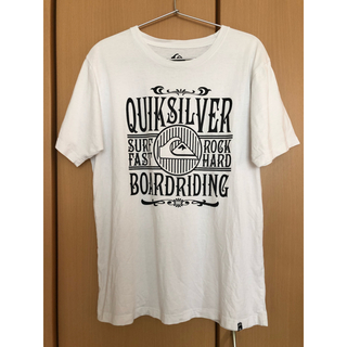 クイックシルバー(QUIKSILVER)のクイックシルバー　白　半袖　メンズ　L(Tシャツ/カットソー(半袖/袖なし))