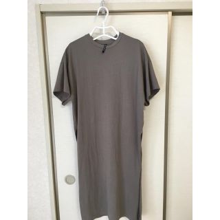 シマムラ(しまむら)の【しまむら】Tシャツ ワンピース【チャコールグレー】(ひざ丈ワンピース)