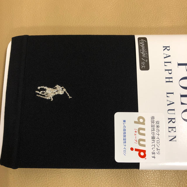 POLO RALPH LAUREN(ポロラルフローレン)の新品　レディース  ポロラルフローレン　7分丈黒レギンス　M〜L寸　日本製 レディースのレッグウェア(レギンス/スパッツ)の商品写真