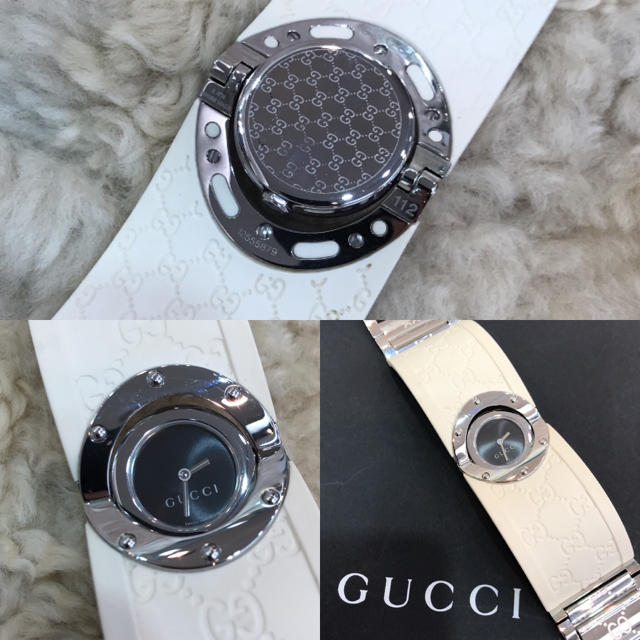 Gucci(グッチ)のグッチ　クオーツ　腕時計　回転式　ラバーベルト メンズの時計(腕時計(アナログ))の商品写真