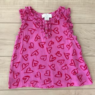 ケイトスペードニューヨーク(kate spade new york)のkete spade / ハート柄ノースリトップス　size 3Y 女の子(Tシャツ/カットソー)