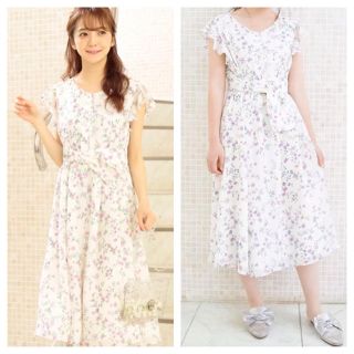 レッセパッセ(LAISSE PASSE)の【美品♪】レッセパッセ♡フラワープリントミディーワンピース(ロングワンピース/マキシワンピース)