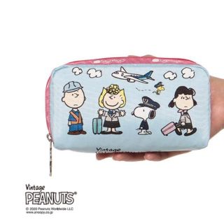 レスポートサック(LeSportsac)のANA 機内販売　レスポ  PEANUTS コラボポーチ　スヌーピー(ポーチ)