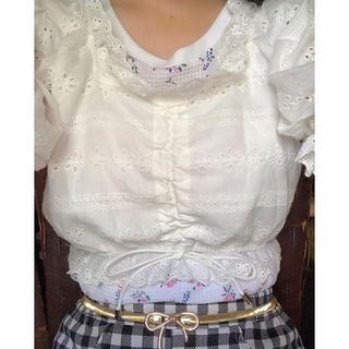 ロキエ(Lochie)の‪‪❤︎‬ tirol blouse ‪‪❤︎‬(シャツ/ブラウス(半袖/袖なし))