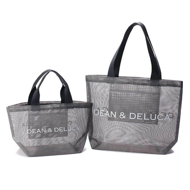 DEAN & DELUCA(ディーンアンドデルーカ)のDEAN＆DELUCA メッシュトートバッグ S・Lセット シルバー エコバッグ レディースのバッグ(エコバッグ)の商品写真