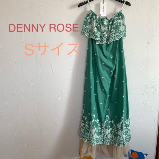 デニーローズ(DENNYROSE)の新品　刺繍　ロング　ワンピース　S チュール　レース　マキシドレス　リゾート(ロングワンピース/マキシワンピース)