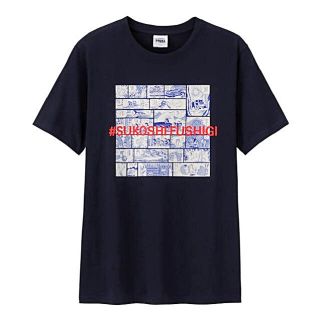 ジーユー(GU)の【新品】ドラえもん　50周年記念　Tシャツ　コミックT ネイビー(Tシャツ/カットソー(半袖/袖なし))