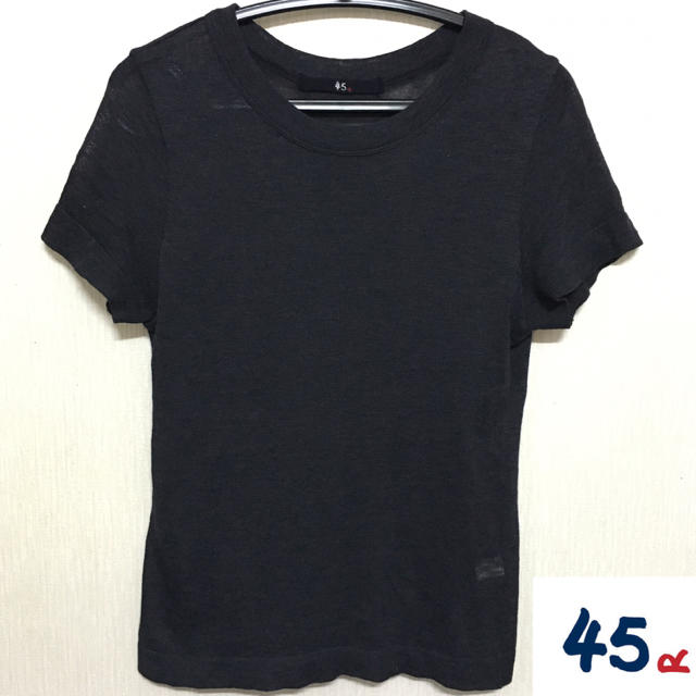 45R(フォーティファイブアール)の45R Tシャツ フォーティーファイブアール カットソー 美品 45rpm 薄手 レディースのトップス(Tシャツ(半袖/袖なし))の商品写真