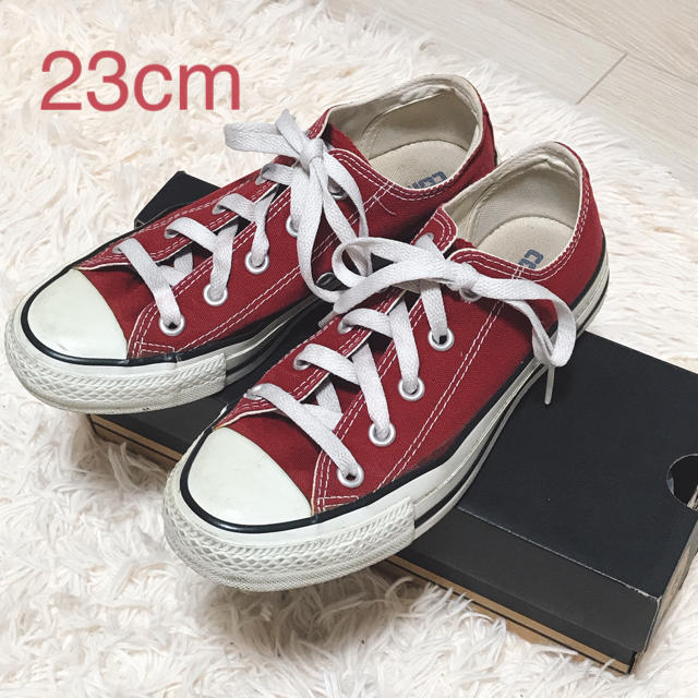 CONVERSE(コンバース)のコンバース　23cm US4 レッド　赤　ローカット　ALL STAR レディースの靴/シューズ(スニーカー)の商品写真