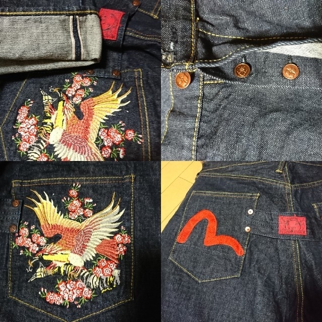 EVISU - ☆様専用heritage 鳥刺繍 赤カモメ刺繍 size 40の通販 EVISU - ☆様専用heritage 鳥刺繍 赤カモメ刺繍 size 40の通販