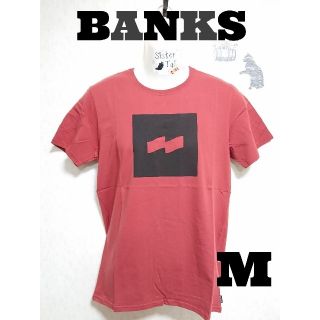 ロンハーマン(Ron Herman)の【M】BANKS FLAG LOGO TEE  半袖Tシャツ（レッド）(Tシャツ/カットソー(半袖/袖なし))